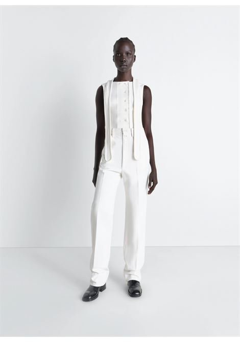 asymmetrical fitted top woman white LEMAIRE | TS0004 LJ1030WH086